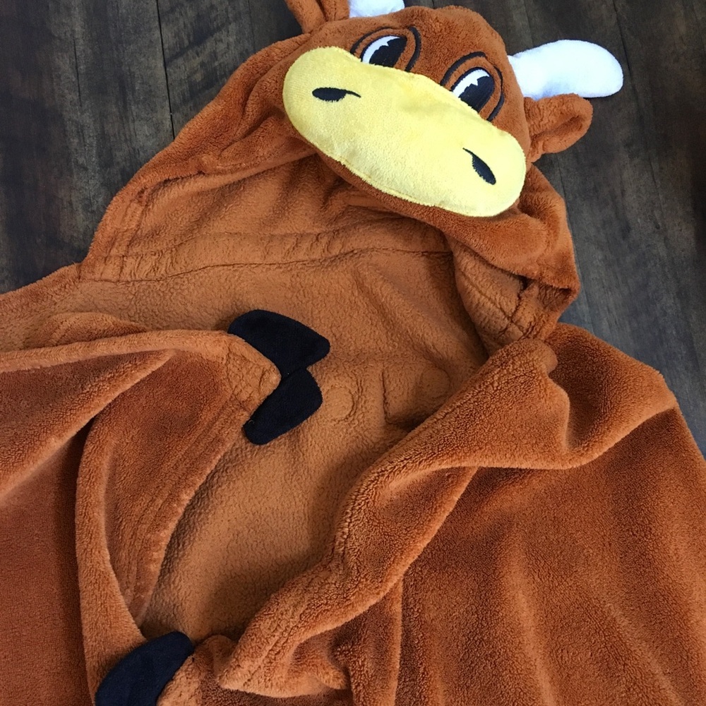 Mascot Wear Brown Longhorn University Texas UT Hooded Towel Blanket
